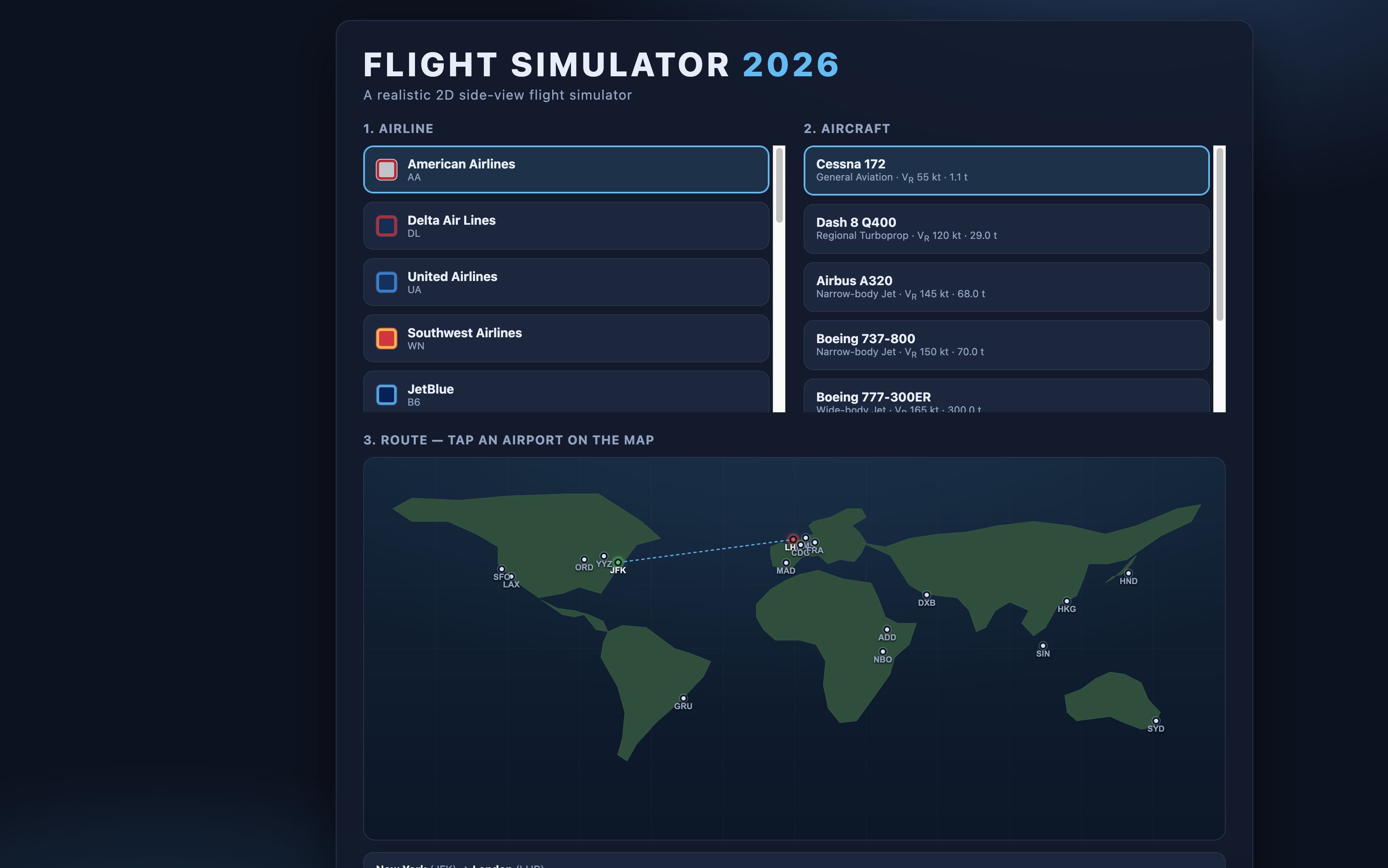 2D Flight Sim gameplay